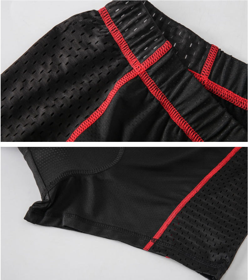 Pantalon de vélo respirant Sous-vêtements de sport Hommes épais absorbant les chocs Silice Gel Pad C