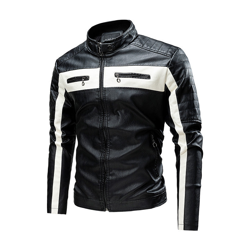 Veste en cuir chaud retro pour homme