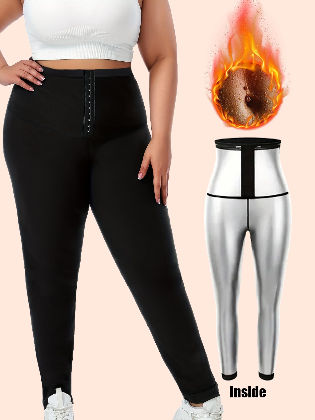 Leggings de sueur Sauna taille plus pour les femmes