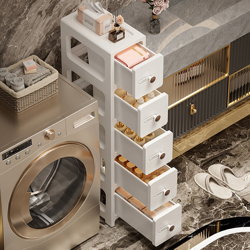 Cabinet de rangement en plastique multi-tier style tiroir salle de bains