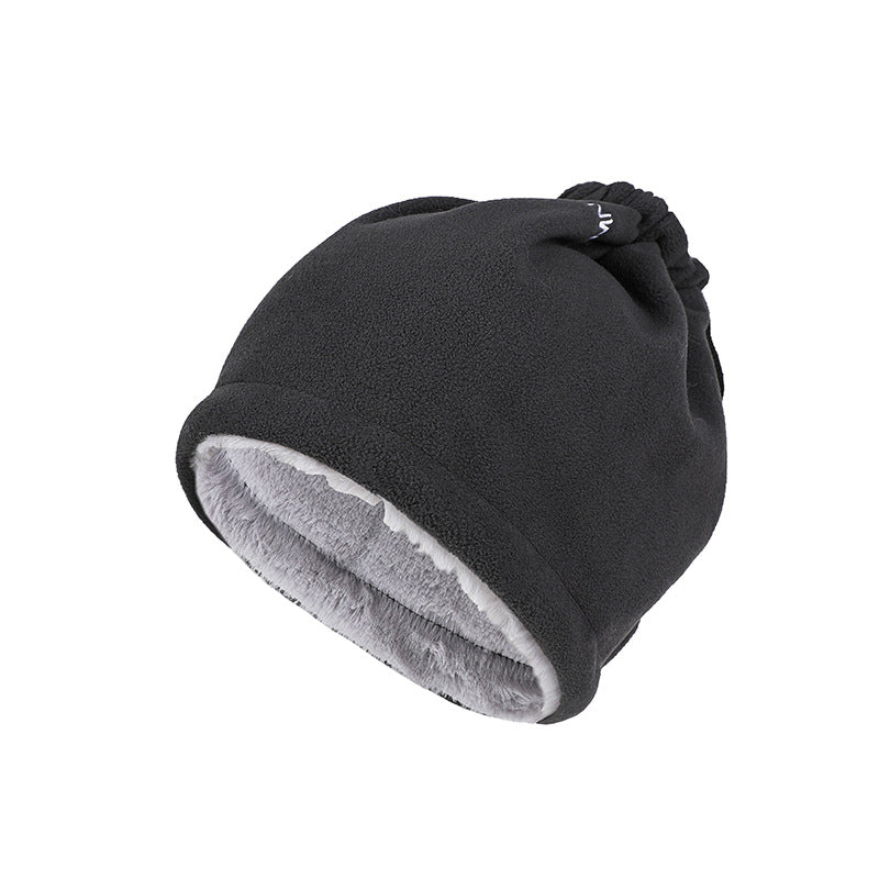 Outdoor Plush Bib Cold Proof and Warm Wool Hat Wind Proof and Fashionable