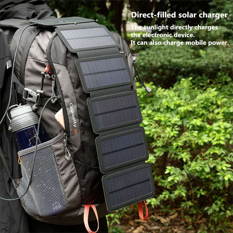 Chargeur de panneau solaire pliant extérieur Portable 5V 2.1A Appareils de sortie USB Camp Randonnée Backpa