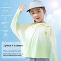 Enfants Gradient Summer Ice-Silk Cooling Veste Vêtements de protection solaire