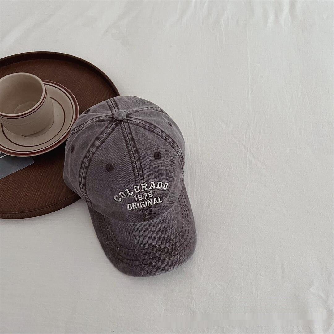 Casquette de baseball vintage avec lettres brodées pour les enfants