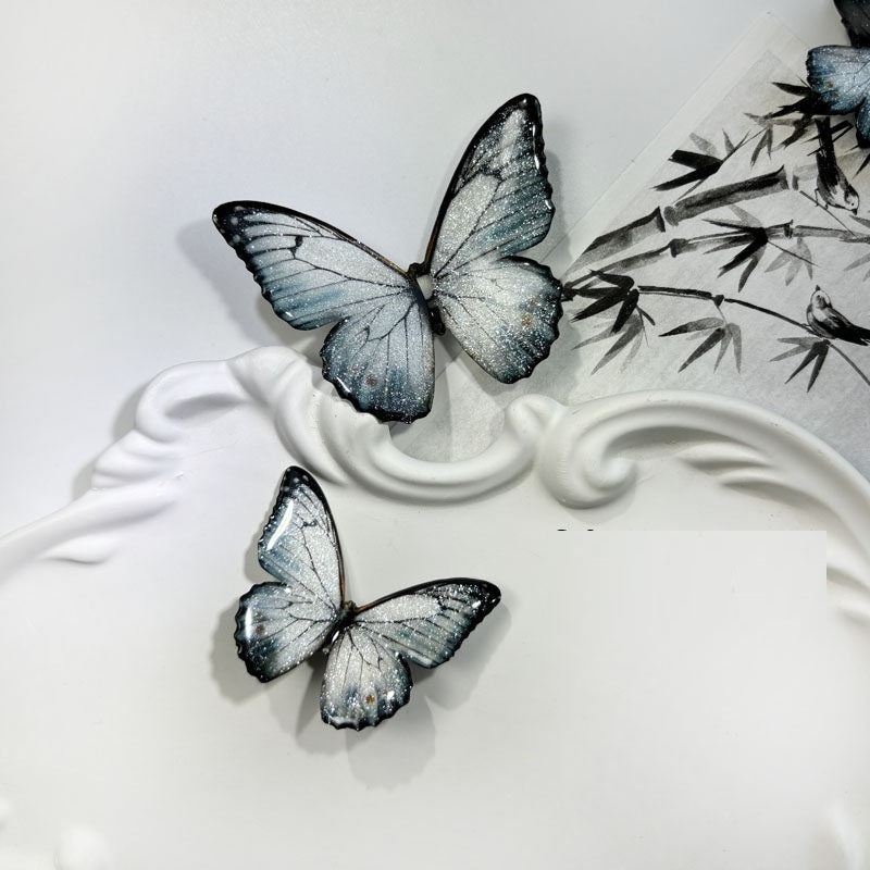 Minimalist encre lavage style papillon cheveux clip