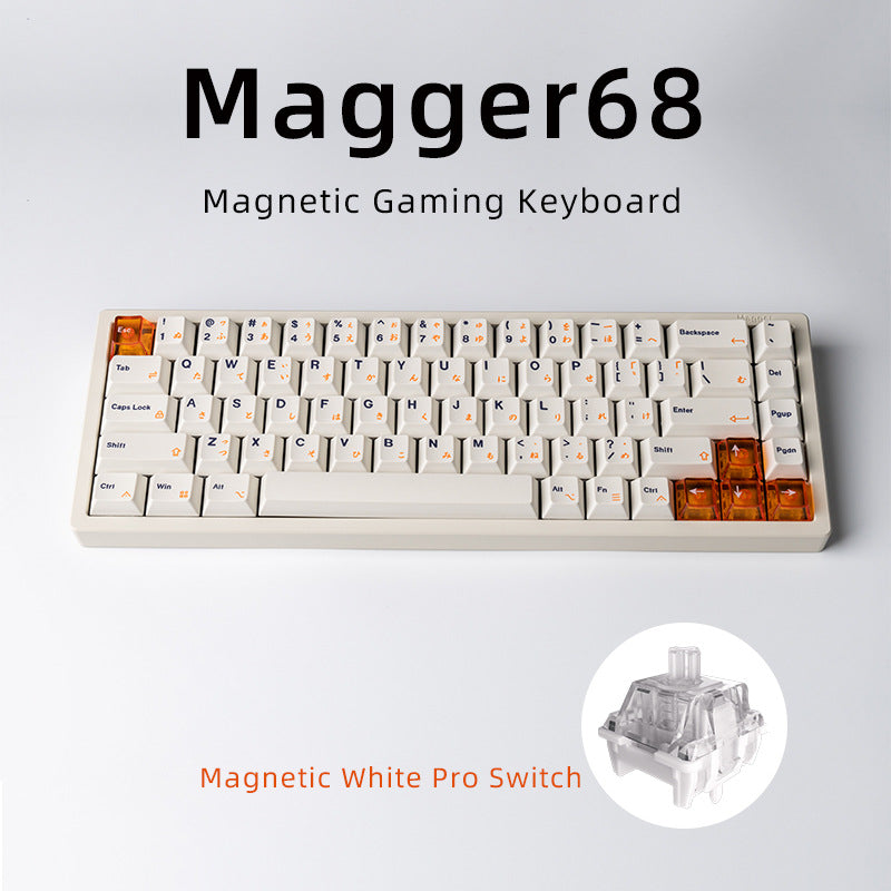 Magnetic blanc porcelaine Jade 68 clé aluminium Tuo clavier