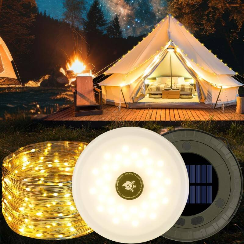 2-en-1 10M Fée rechargeable et lampe de camping