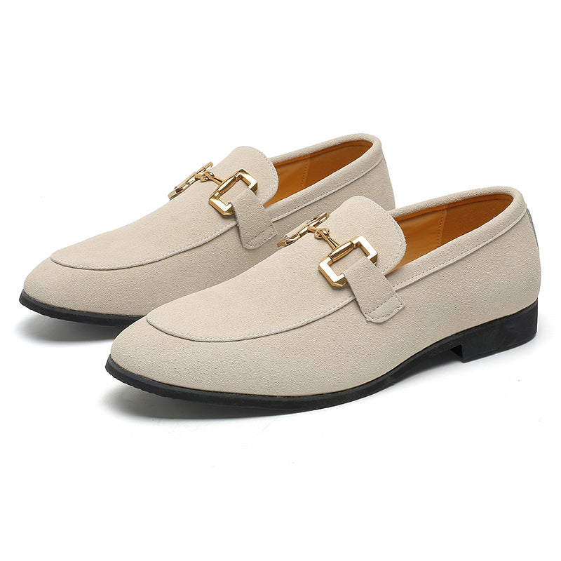 Hommes Casual Chaussures en cuir avec boucles en métal