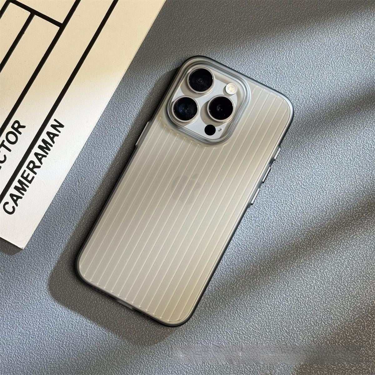 Corrugated Matte Electroplating Téléphone portable Shell Grosted Hard Shell
