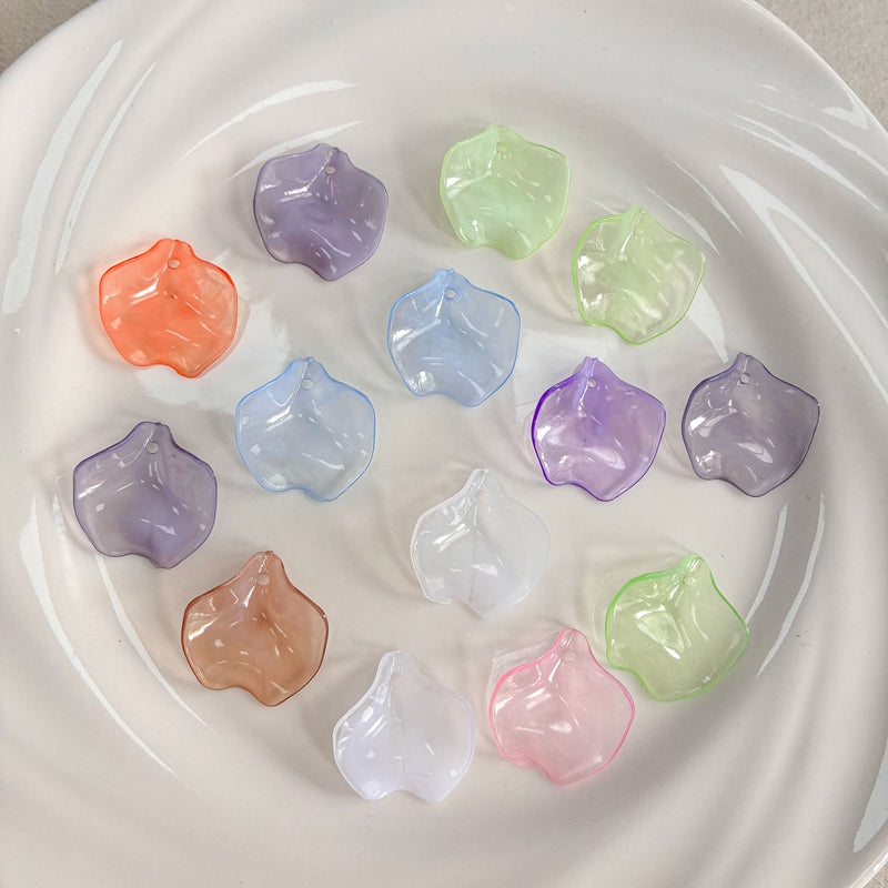 Pendentifs à double couleur en acrylique Lotus