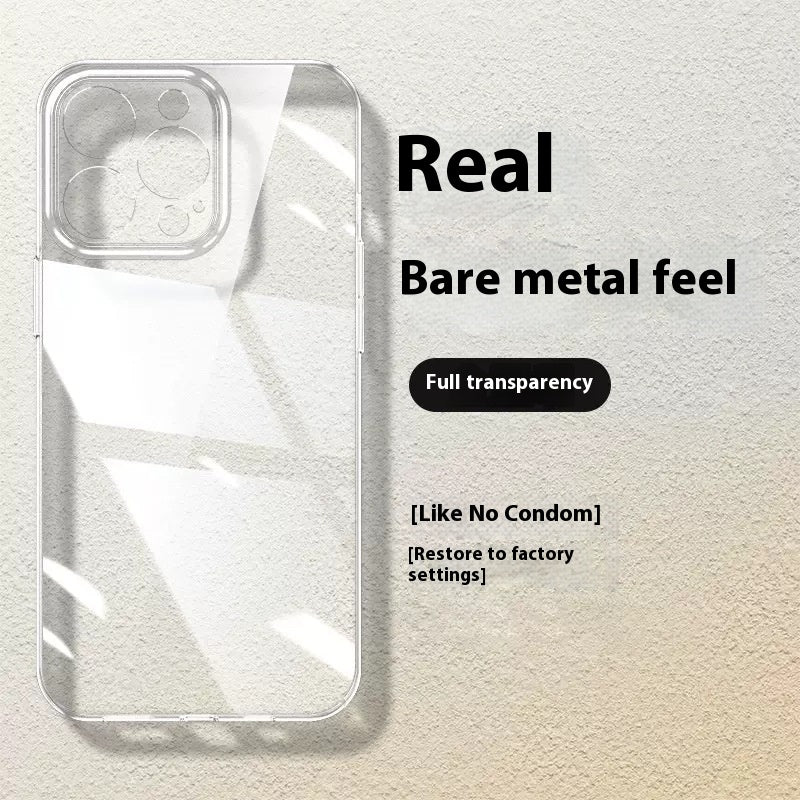 All-inclusive Lens Simple Protective Cover 13 Case de téléphone non jaune transparent sur glace