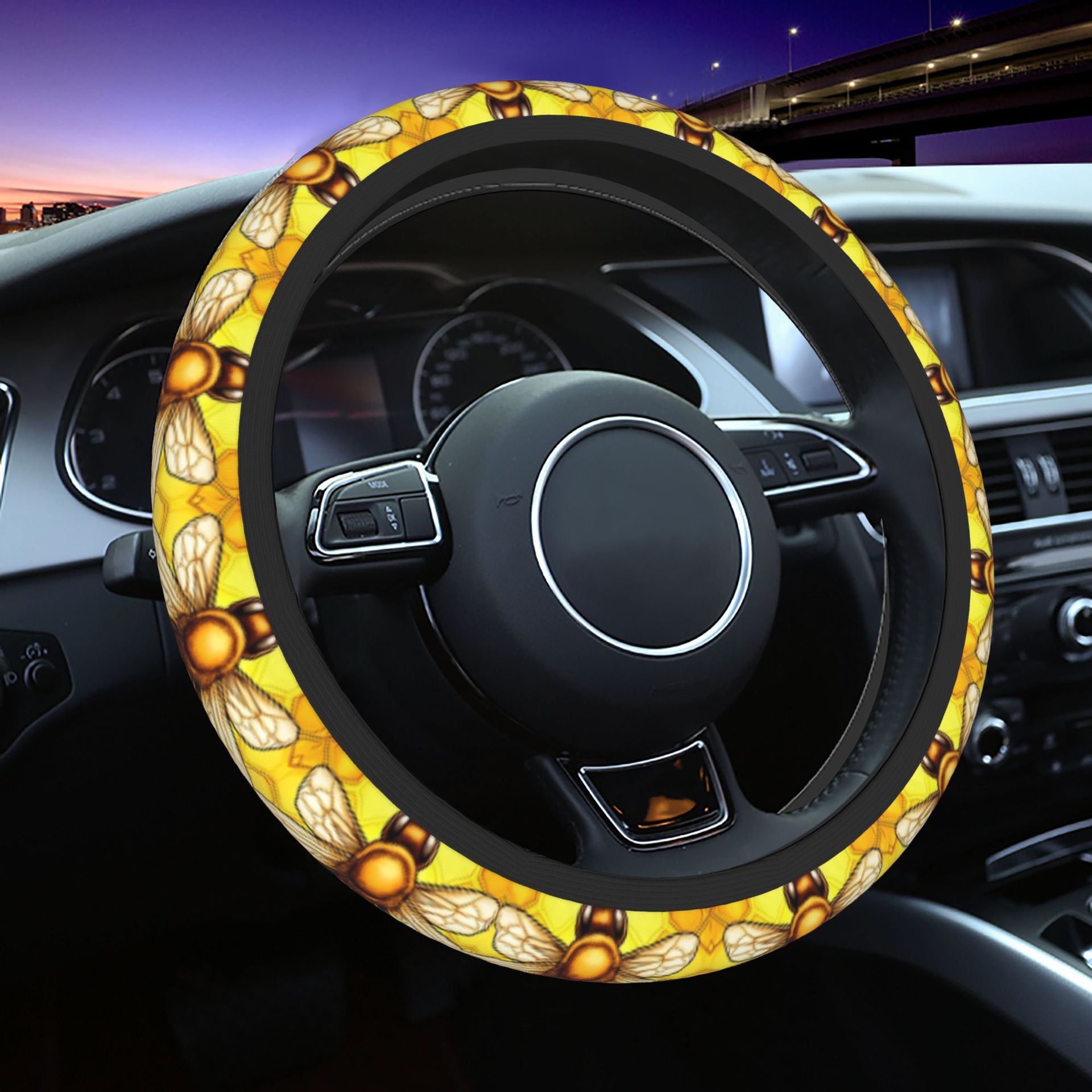 Couverture de volant de voiture imprimée