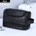 Leather Cosmetics Sac de rangement Travel Sac de toilette Portable Hommes Business Simplicité Porta