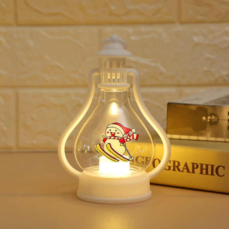 Décorations de Noël Lumières LED Boutique Fenêtre Ornements Lampe Portable pour Enfants Pendentif Cr