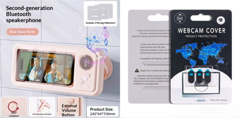 Salle de bain Étanche Coffre-fort Téléphone portable Bluetooth Haut-parleur Audio Baignoire TV Stand Téléphone portable Ho