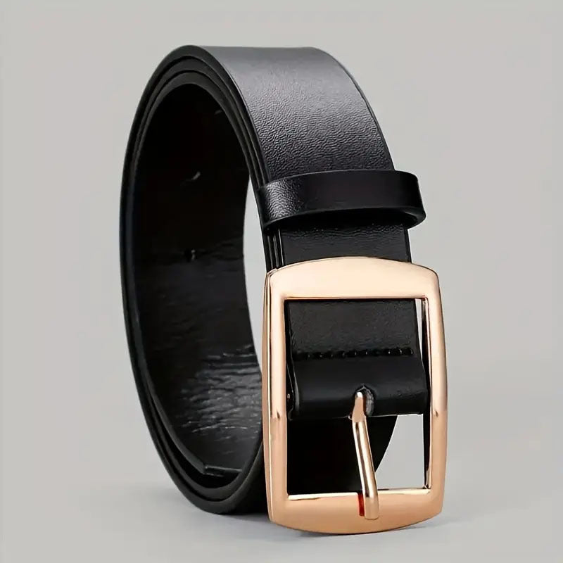Boucle d'épingle pour homme PU Ceinture à oeillets en microfibre Mode Ceinture décontractée