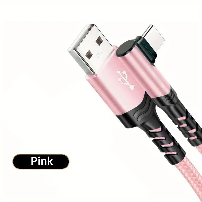 Câble de recharge du téléphone à tête de bent étendu