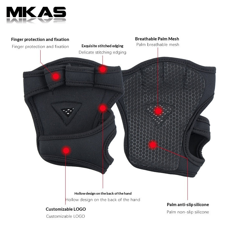 Gants d'haltérophilie pour l'entraînement en fer antidérapant Blister et respirant