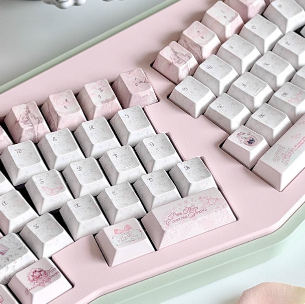 Rose Old Story Keyboard Keycaps Original fait en usine