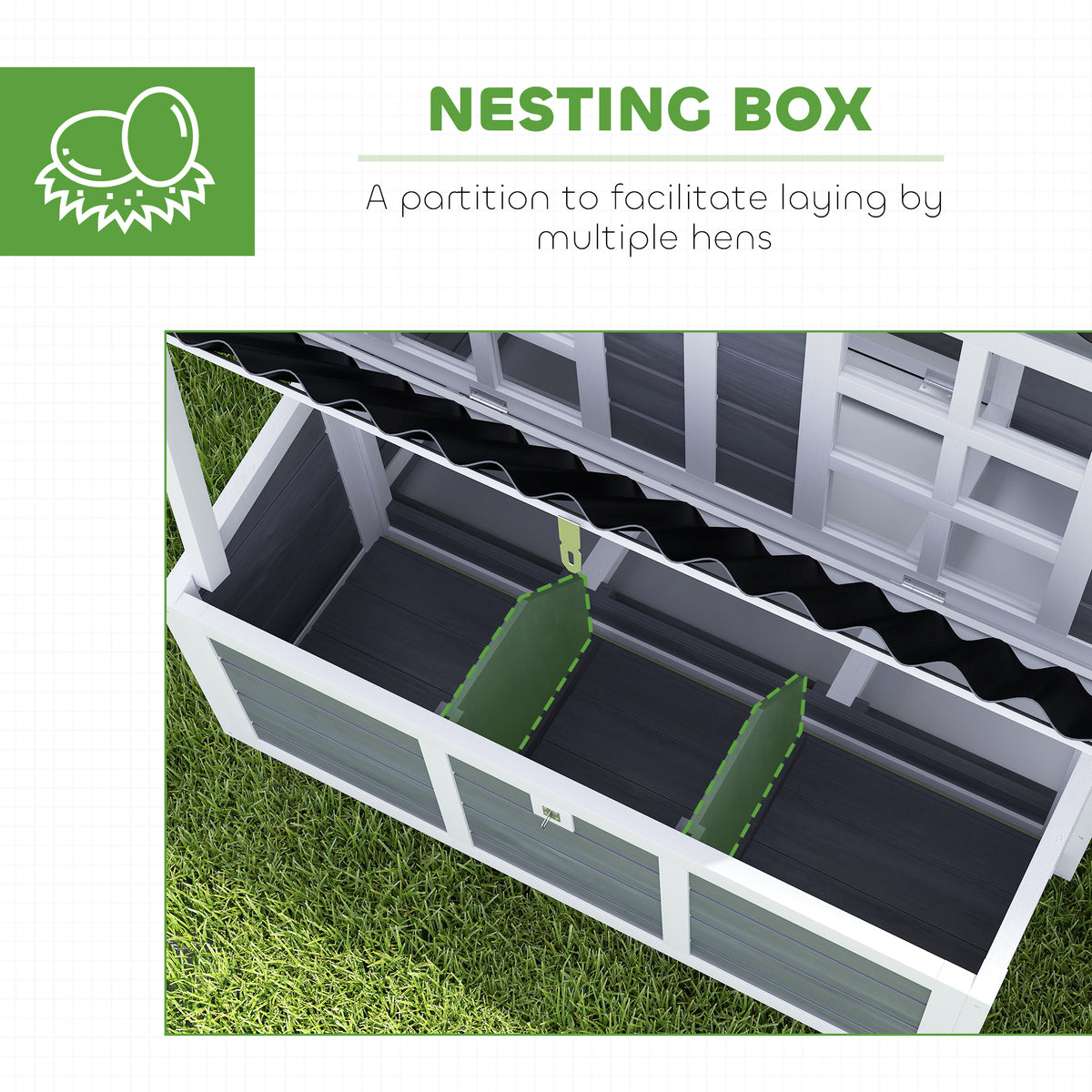 Coop de chien en bois avec boîte de nid