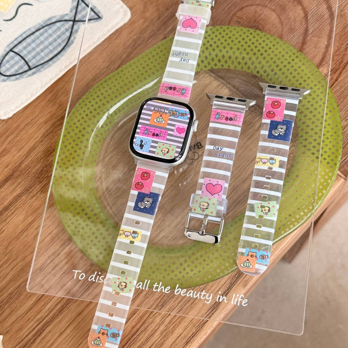 Bande d'horloge à bandes multiples illustrées