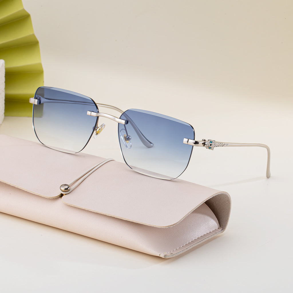 Lunettes de soleil Fashionable Square Rimless pour hommes
