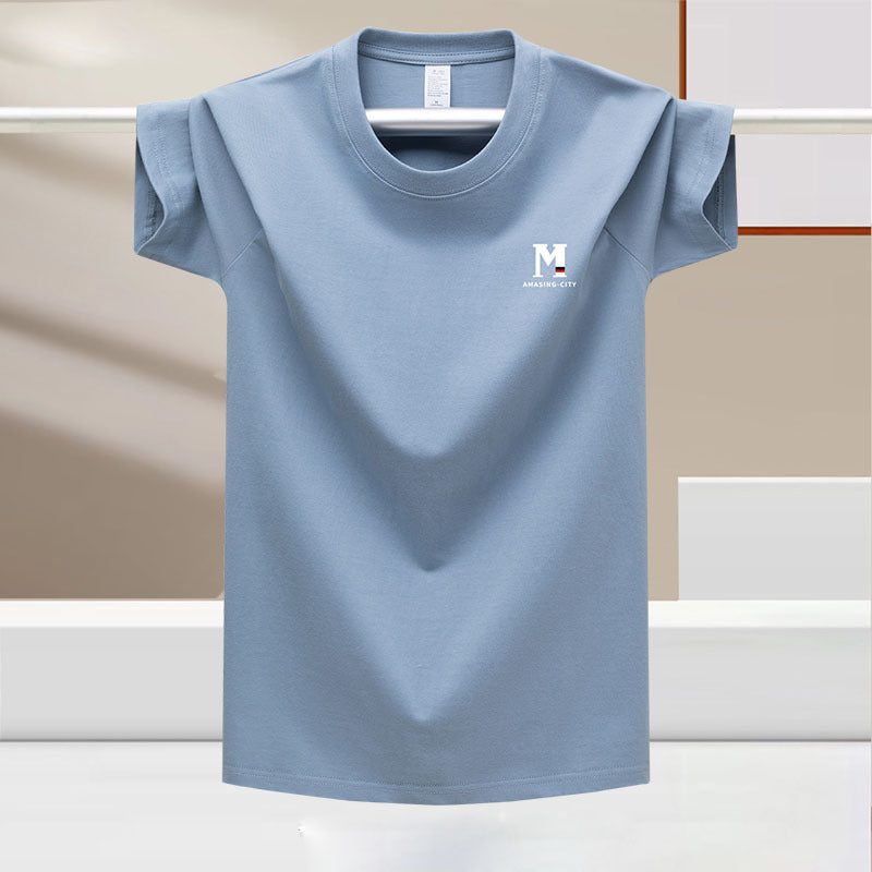 Chemise pour hommes en soie glacée à manches courtes pour hommes