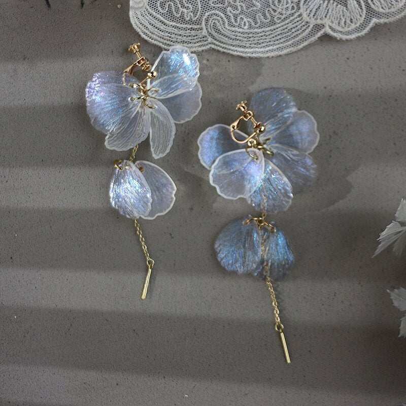 Boucles d'oreilles à effet perle en acrylique