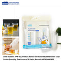 Coupe en plastique jetable-200ml-PP-100 pcs-1 pack