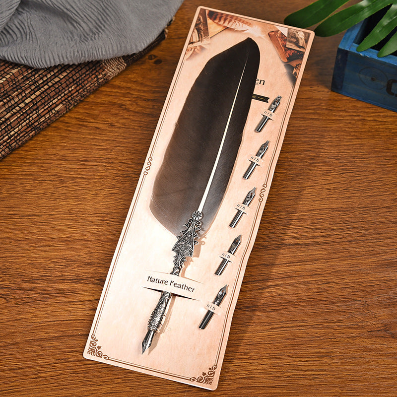 Stylo retro européen et américain personnalisé Cadeau trempé dans un stylo à eau