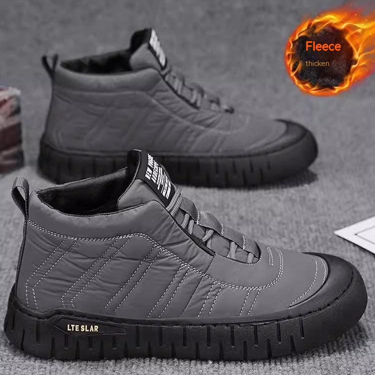 Chaussures de coton haut de gamme d'hiver pour homme Outdoor résistant au froid Bottes de neige antidérapantes