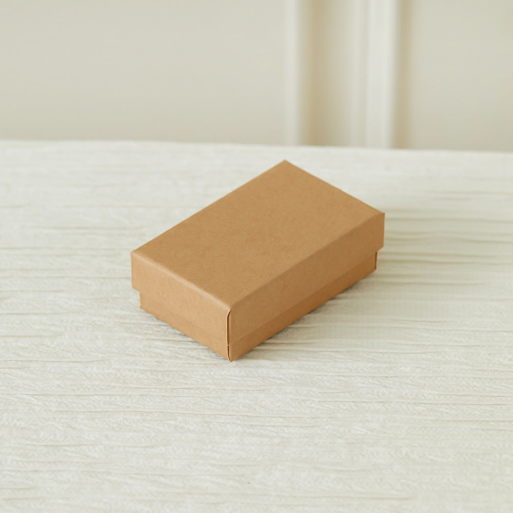 Boîte à bijoux en papier Kraft rétro emballage cadeau