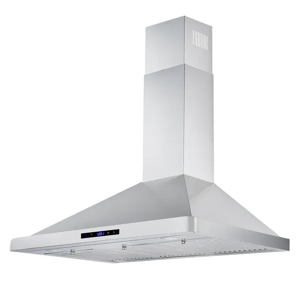 Hotte de 30/36 pouces 700CFM Mont mural Commande tactile en acier inoxydable Vent à 3 vitesses