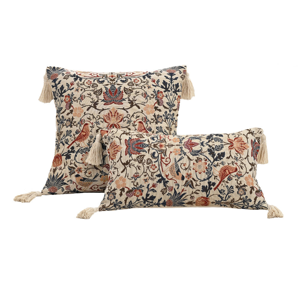 Revêtement d'oreiller retro Jacquard
