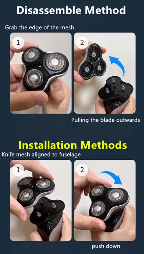 Électrique barbe Nez d'oreille Trimmer Hommes Rasoir Rasoir imperméable Pop-Up humide sans fil sec