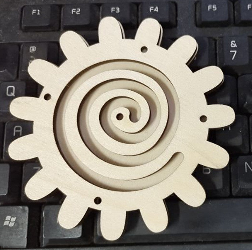 Diy Wood Chip Graffiti Accessoires peints à la main Réveil Horloge Gear Development Intelligence