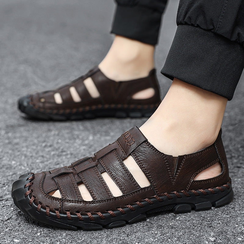 Plus-size Hommes Sandales Hollow-out avec une semelle cousue