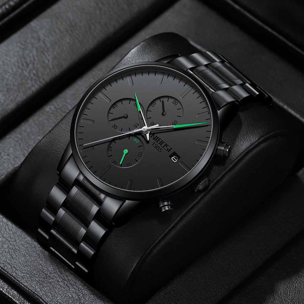 Montre Quartz Multifonctionnelle Homme Anti-Lumineuse