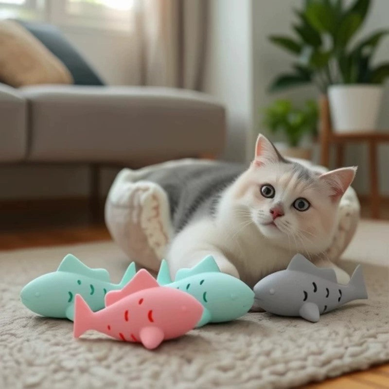 Jouet de nettoyage durable à l'épi et aux dents de chat