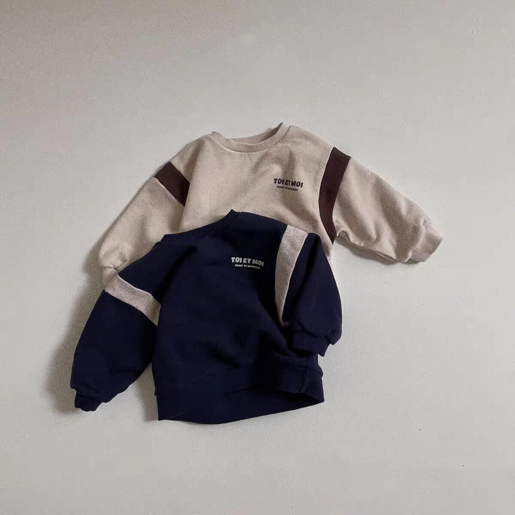 Patchwork Sweater pour bébé enfant de style coréen