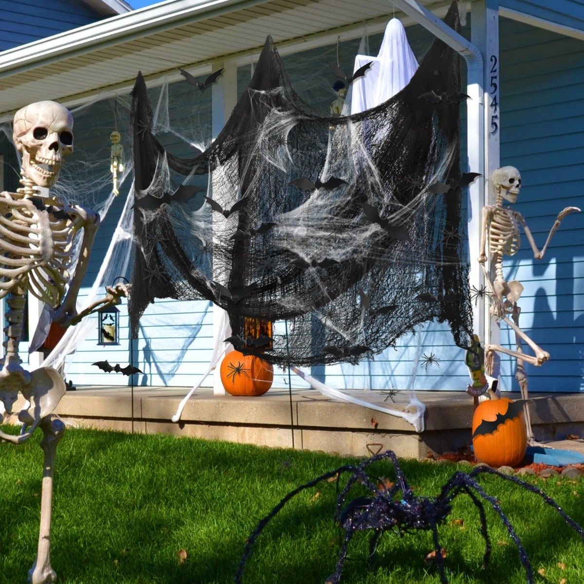 Bricolage Halloween Scary Cloth Décorations d'Halloween Tissu décoratif noir pour partie d'Halloween