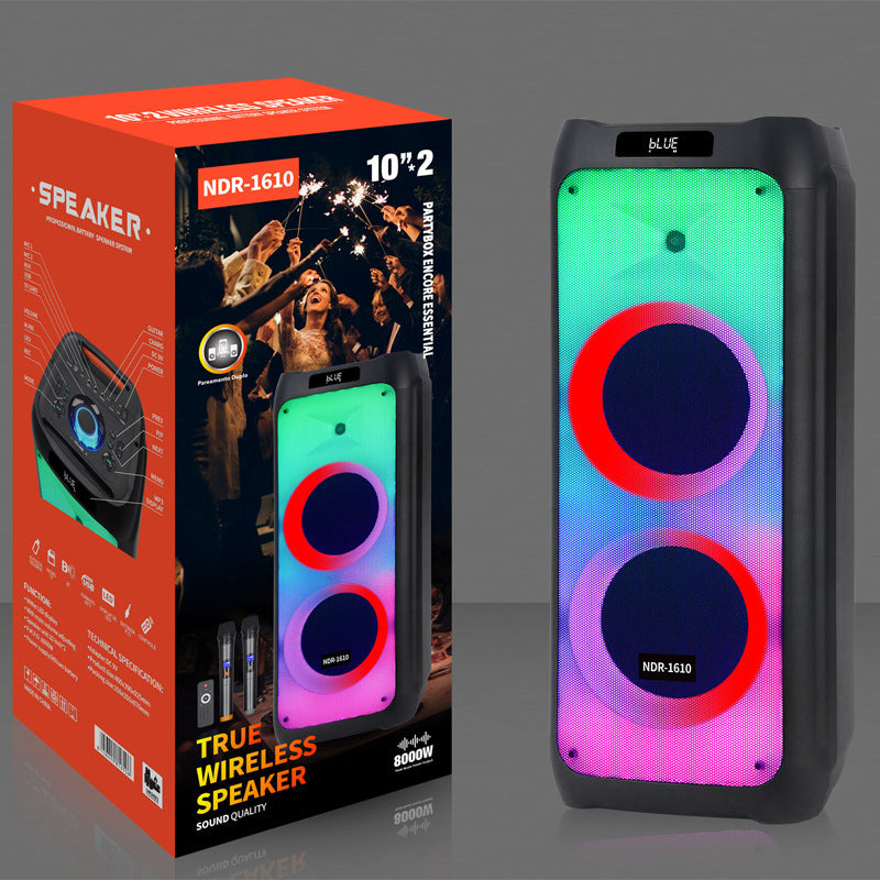 Haut-parleur Bluetooth portable avec deux haut-parleurs 8 pouces