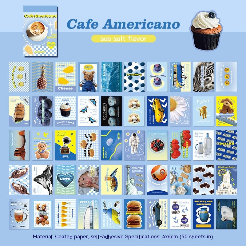 Stickers American Retro Journal Décoration Matériel Stickers Mini Sticker Cartoon