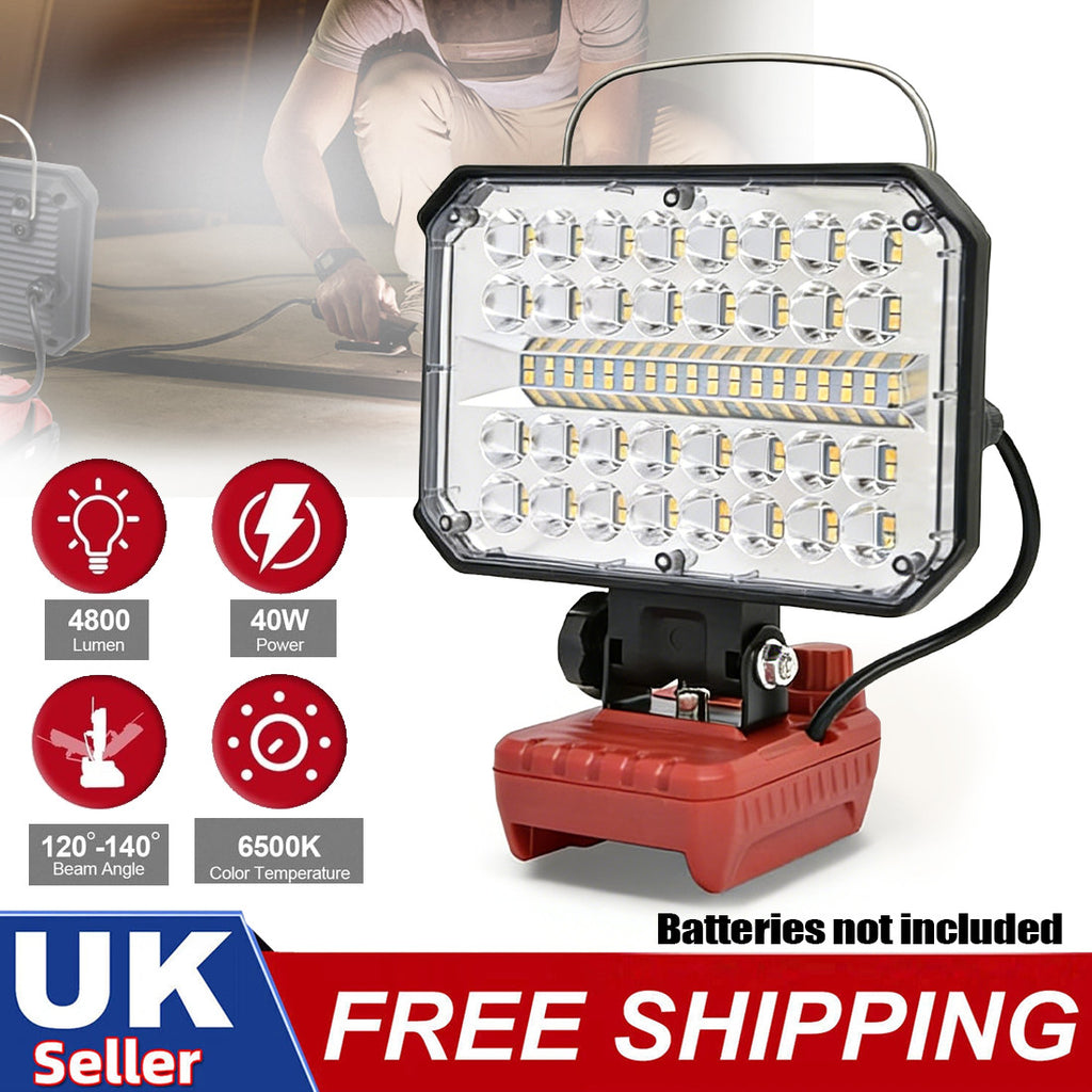 LED travail léger sans fil pour Milwaukee M18 18V Batterie USB Port extérieur Lampe