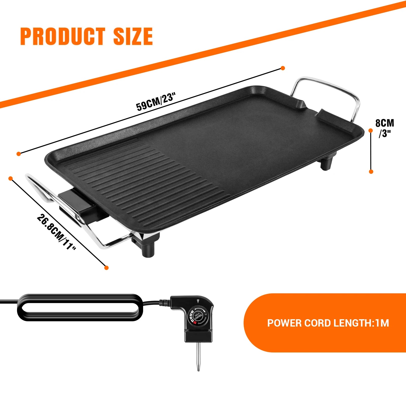 Table électrique Teppanyaki Grill Top sans fumée