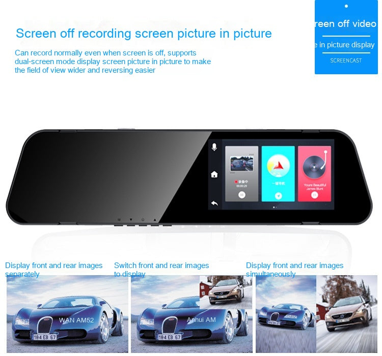 HD Driving Recorder Front and Rear Night Vision Dual Recording Reversing Image