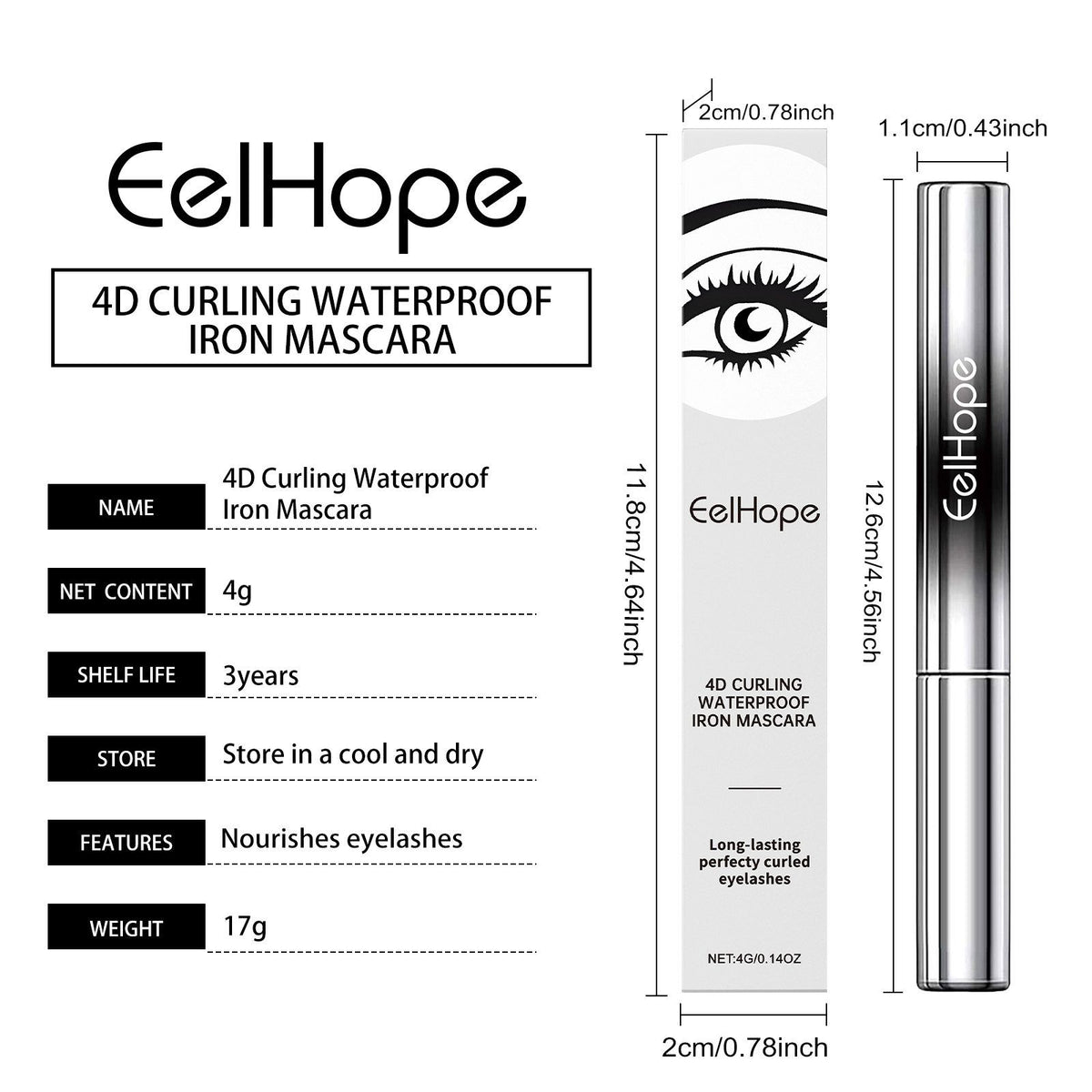 EELHOPE 4D Curling Mascara