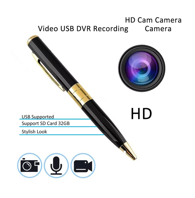 Caméra stylo Cam Mini Hidden Pocket Audio Enregistreur vidéo DVR Security 1080P HD USA