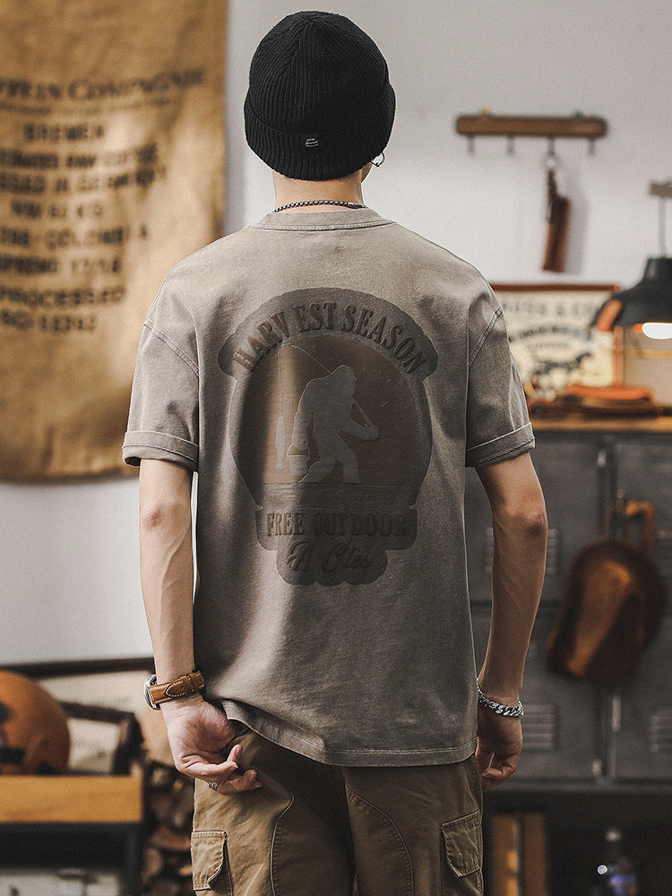 T-shirt d'été à manches courtes rétro pour homme