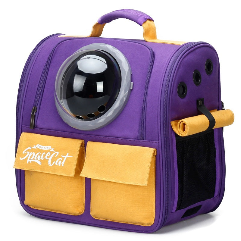 Grand sac à dos Portable Cat Carrier avec bandoulière et poignées pour les sorties
